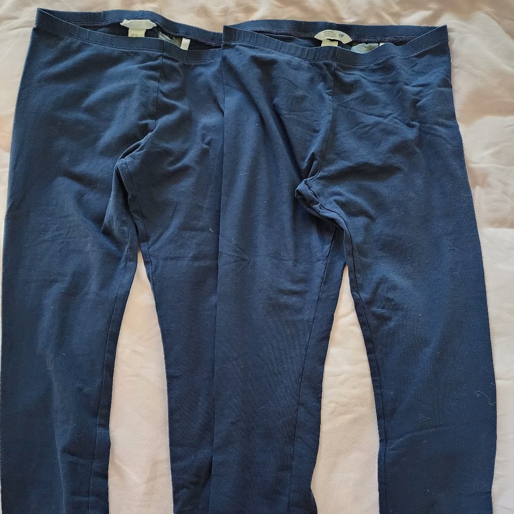 H&M Girls Set of 2 Pairs of Navy Blue Capris Size 14